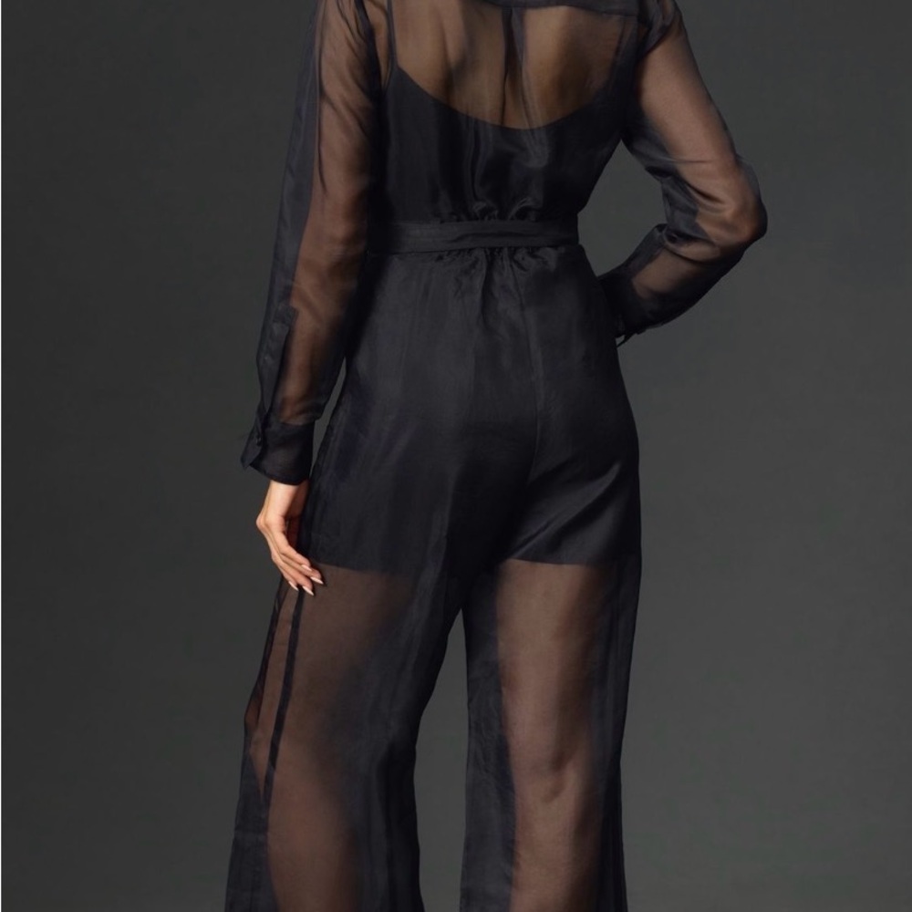 Anthropology Sheer Utility Jumpsuit